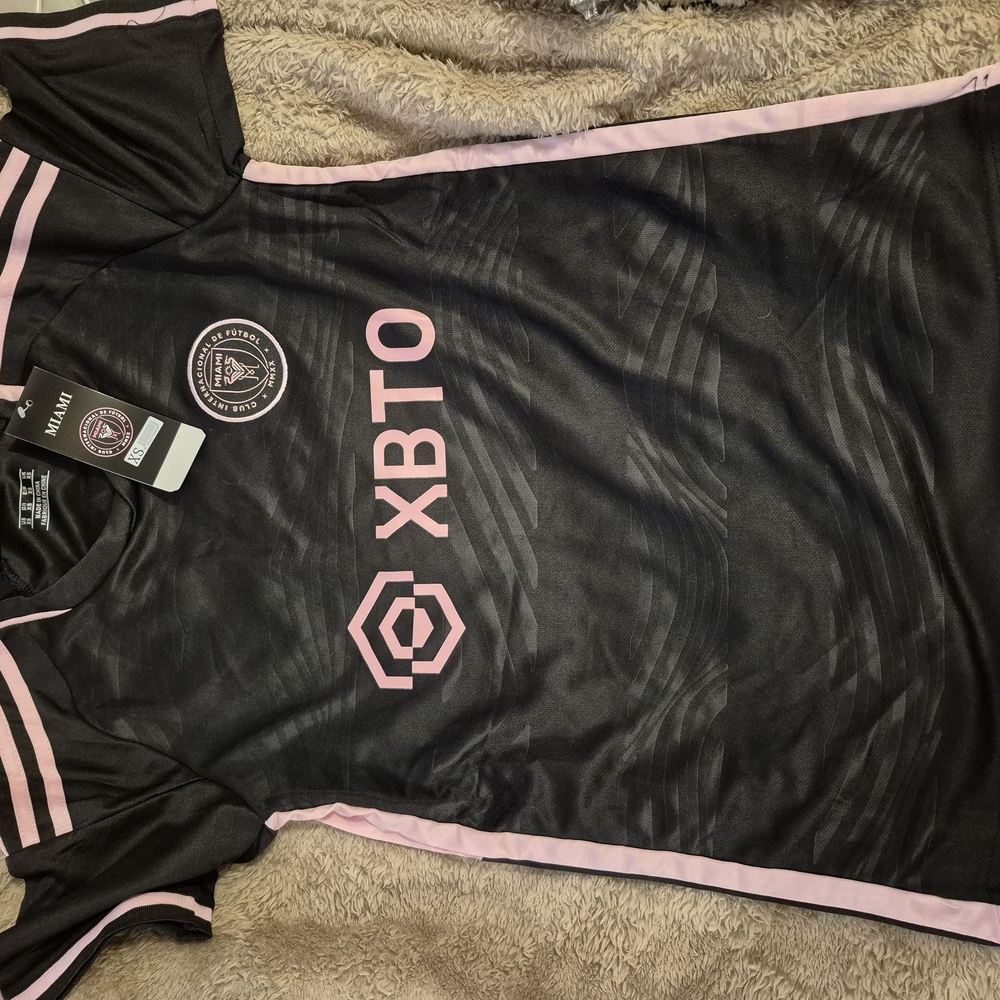 MESSI SOCCER UNIFORM!!!! Kids Black and Pink Sports Matching Set
